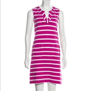 Kate Spade Tropez Pink & White Striped Shift Dress